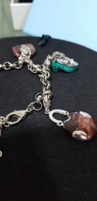Pulsera Luxenter con charms de bolsos y zapatos