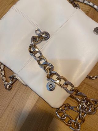 Bolso Blanco y Plateado Brownie