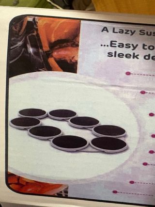 Vassoio girevole nero e bianco