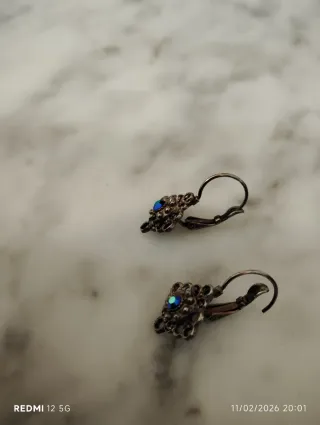 Pendientes Filigrana Botón Charro Plata Antigua