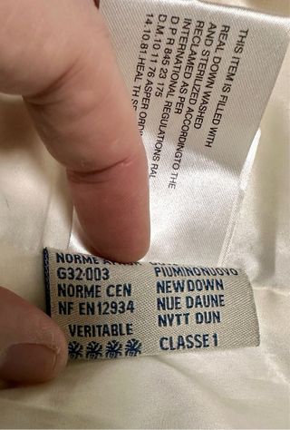 Chaqueta Moncler azul plumas antigua original