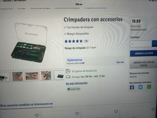 Crimpadora con accesorios Parkside