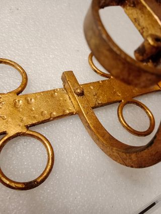 Perchero colgador pared dorado  rústico forja