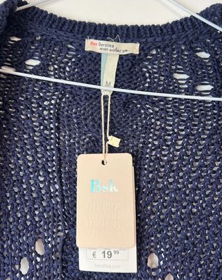 Casaco Crochet Curto Bershka M