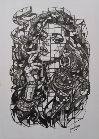 Ilustração Original 21x30cm Arte