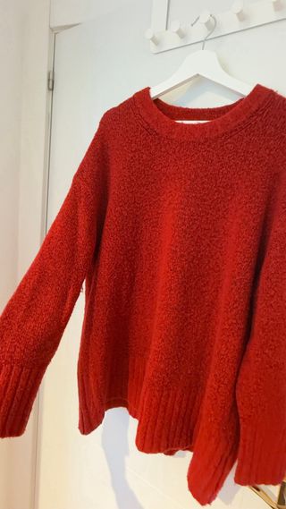 Jersey Zara punto suave rojo - oversize