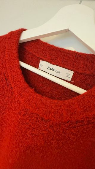 Jersey Zara punto suave rojo - oversize