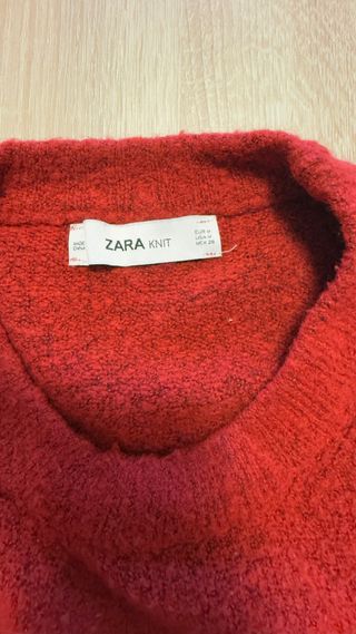 Jersey Zara punto suave rojo - oversize