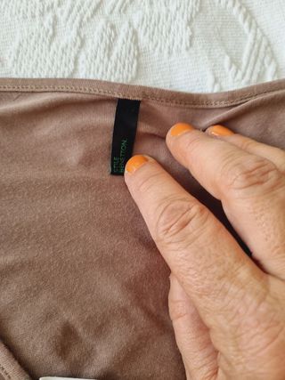 Benetton T XS Vestido mini marrón claro