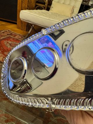 Juego de aliño vintage cristal y metal