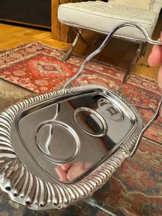 Juego de aliño vintage cristal y metal