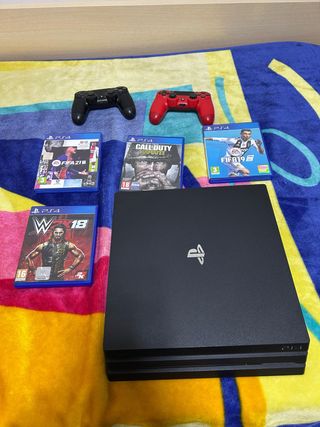 PS4 Pro + 4 Juegos + 2 Mandos