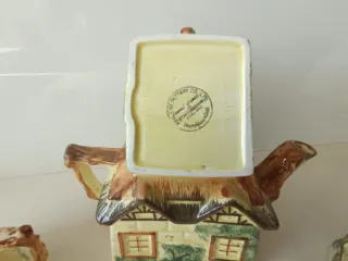 Juego Cerámica Inglesa Casa Techo Paja