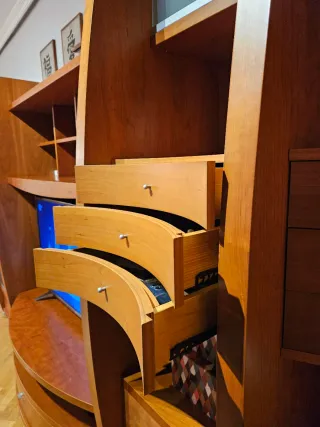 Mueble salón curvo Banak