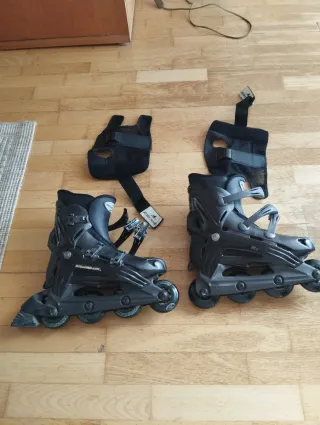 Patines con bolsa de transporte y protecciones