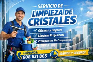 Limpieza profesional de cristales