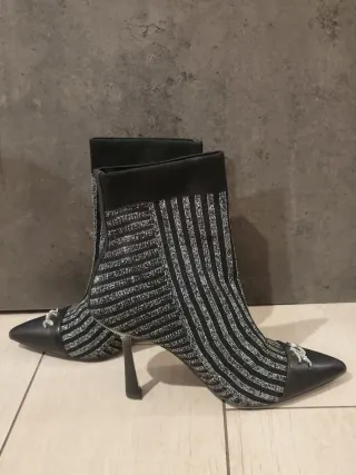 Stivali Karl Lagerfeld neri e argento