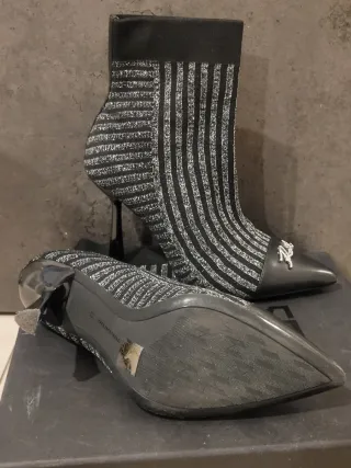 Stivali Karl Lagerfeld neri e argento
