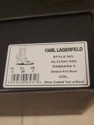 Stivali Karl Lagerfeld neri e argento