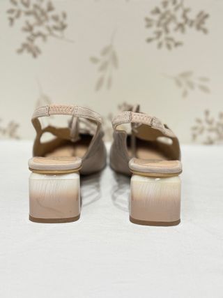 Zapatos ante rosa palo