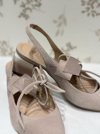 Zapatos ante rosa palo