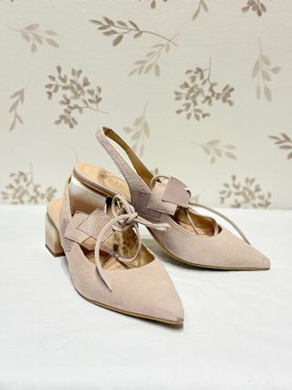 Zapatos ante rosa palo