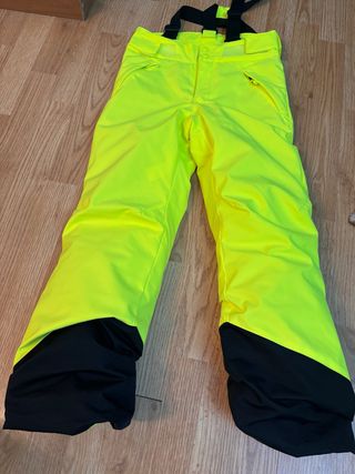 Pantalón esquí amarillo fluor 6-9 años