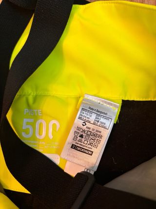 Pantalón esquí amarillo fluor 6-9 años