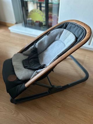 Hamaca bebé madera y textil. Maxi cosi