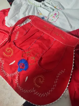 Disfraz Manchega/Pastora Bordado. Talla 6-7 años