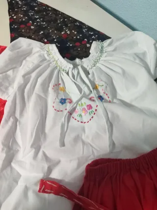 Disfraz Manchega/Pastora Bordado. Talla 6-7 años