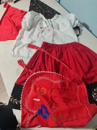 Disfraz Manchega/Pastora Bordado. Talla 6-7 años