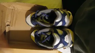 Zapatillas deportivas azules y blancas