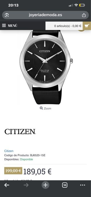 Reloj Citizen Eco-Drive Titanium