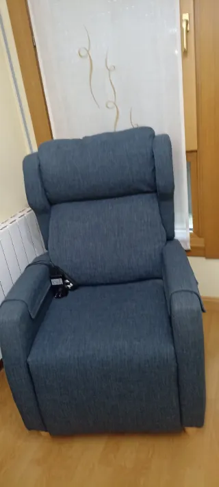 Poltrona relax elettrica blu/grigio