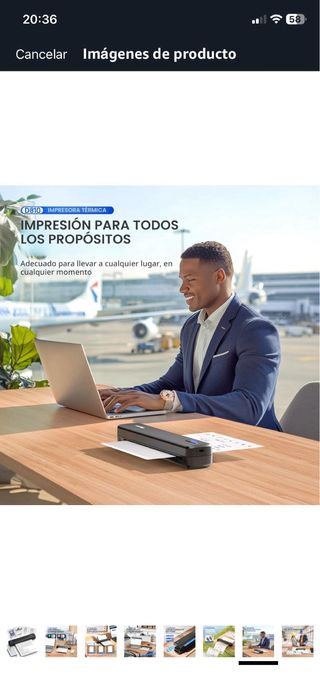 Impresora Térmica Portátil POLONO A4 Negra