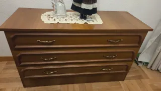 Dormitorio completo madera y tela