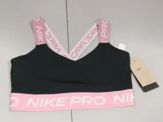 Top Nike Pro Talla L Negro y Rosa