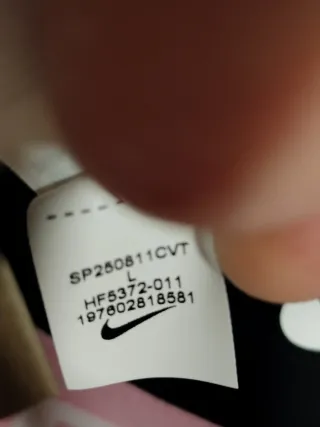 Top Nike Pro Talla L Negro y Rosa