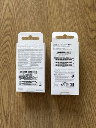 Cargador Samsung 25W y Cable USB-C. Nuevos.