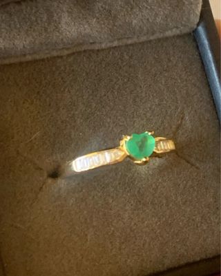 Anillo Corazón Esmeralda