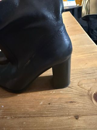 Botas altas piel tacón negro T41