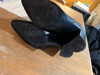 Botas altas piel tacón negro T41