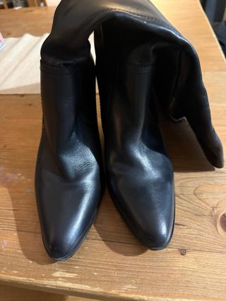 Botas altas piel tacón negro T41