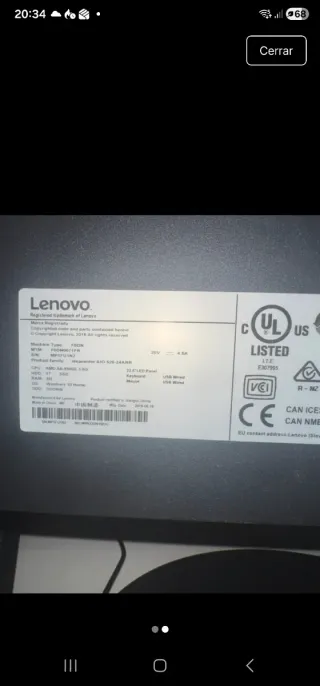 Lenovo AIO 520 para Piezas