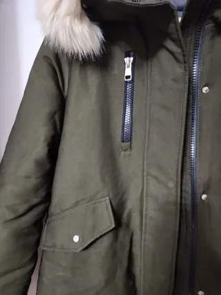 Parka Mango verde caqui Talla S