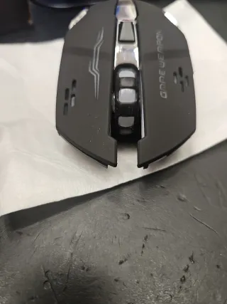 Ratón Gaming Negro y Plateado