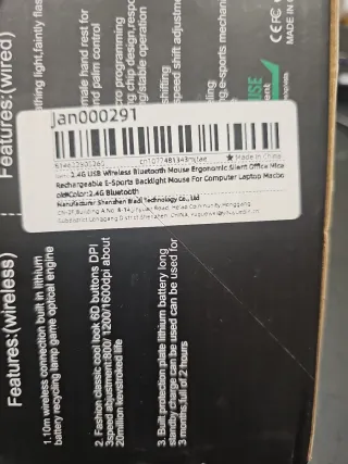 Ratón Gaming Negro y Plateado