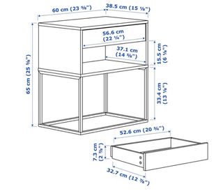Dos mesitas de noche VIKHAMMER IKEA