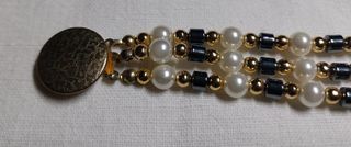 Braccialetto 3 fili perle bigiotteria